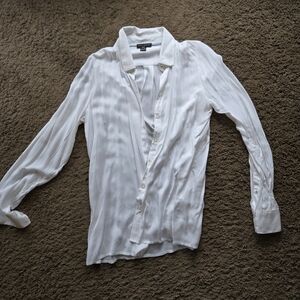Willi Smith White Button Down Shirt
